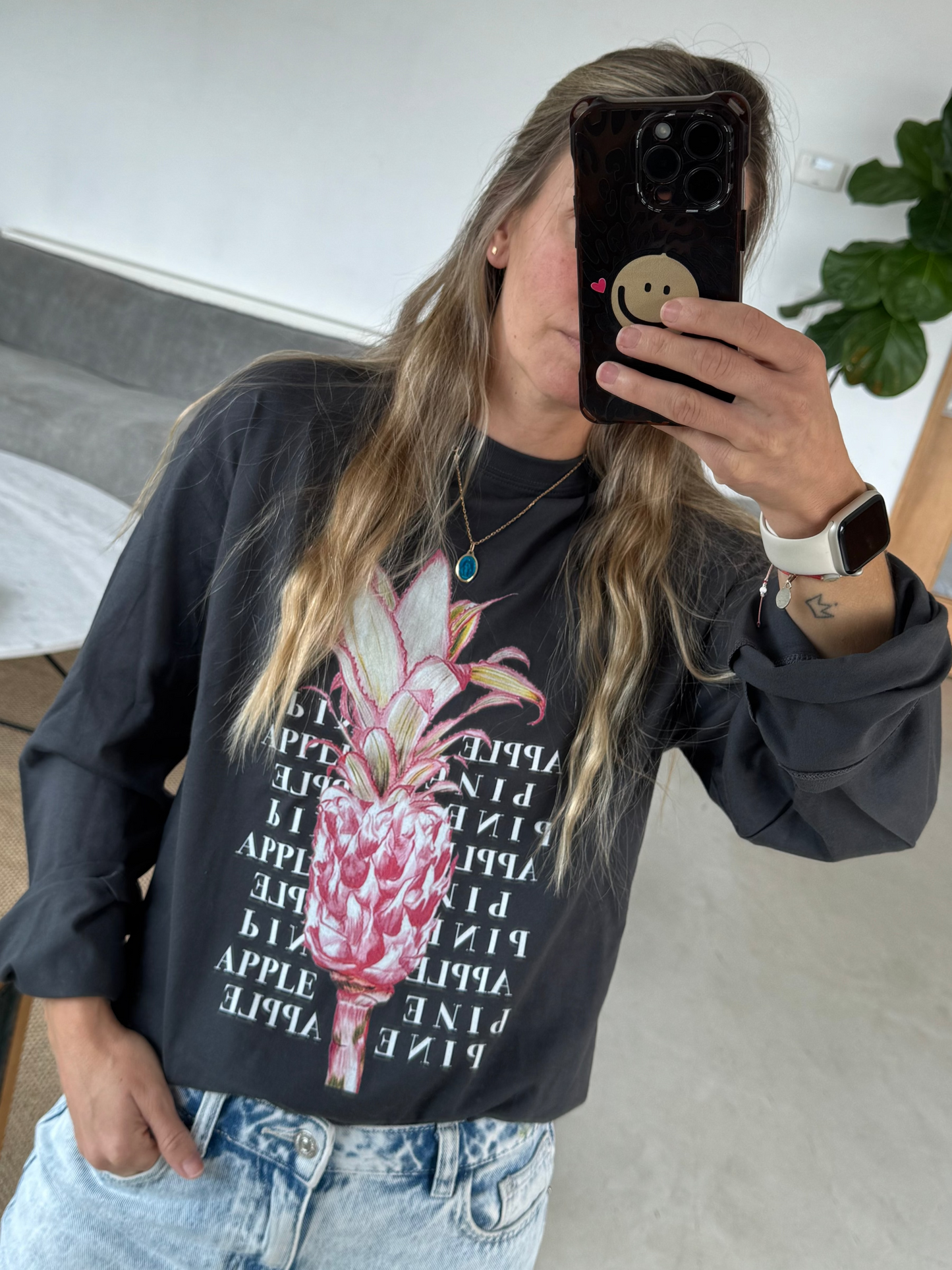 Polera Piña manga larga