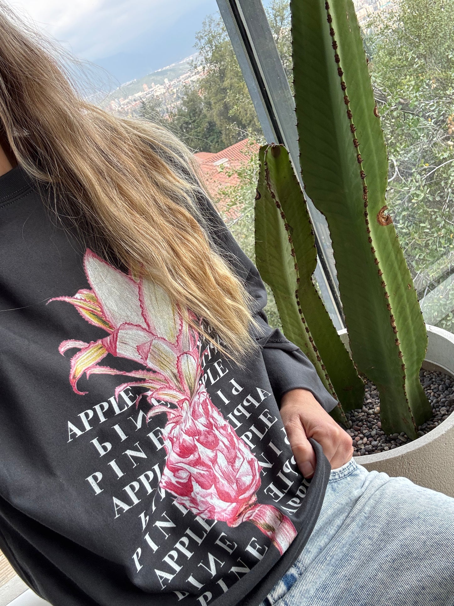Polera Piña manga larga