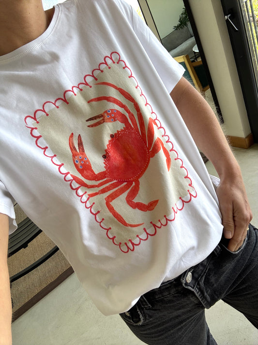 Polera Cangrejo blanca