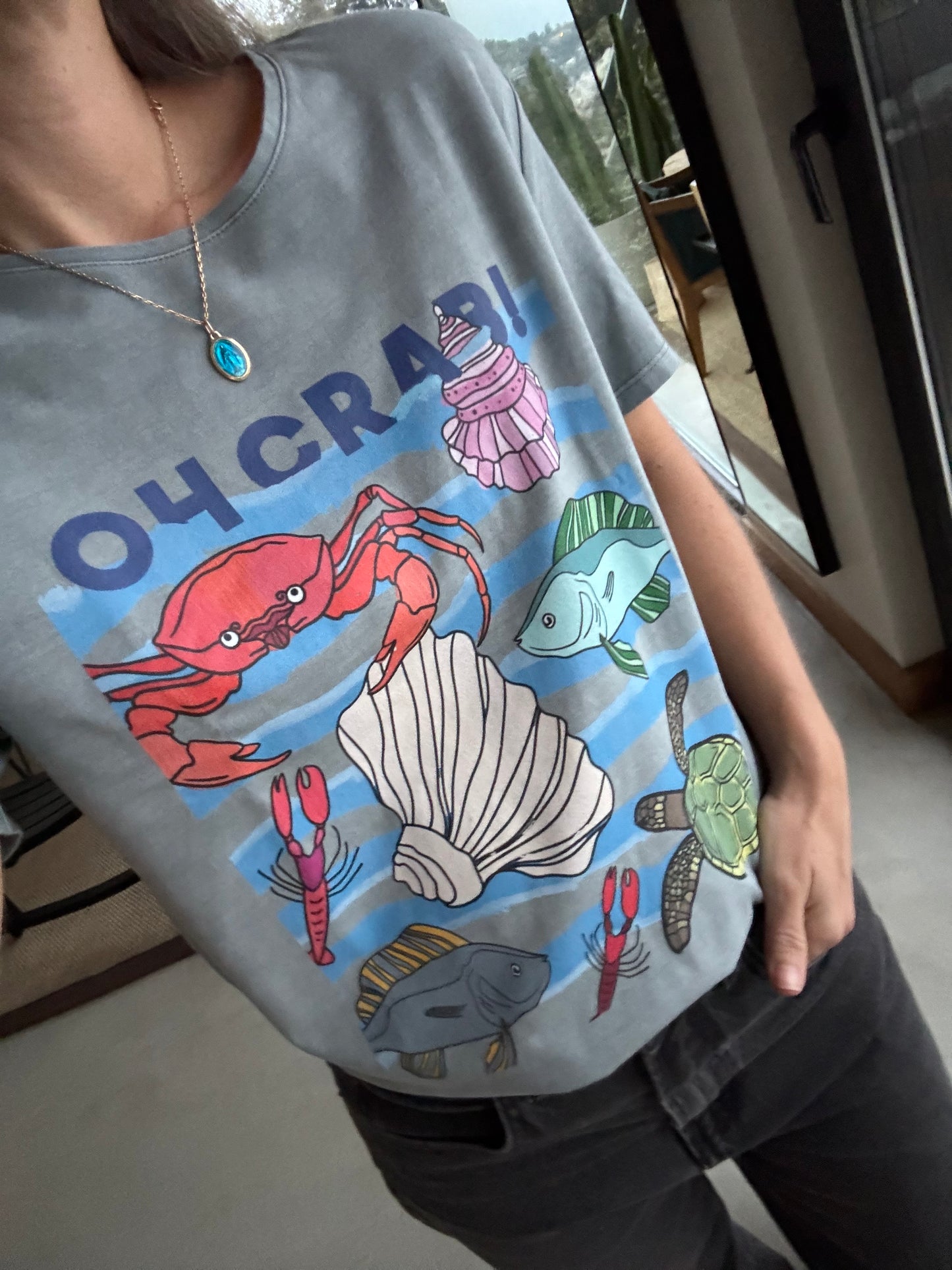 Polera Oh Crab gris