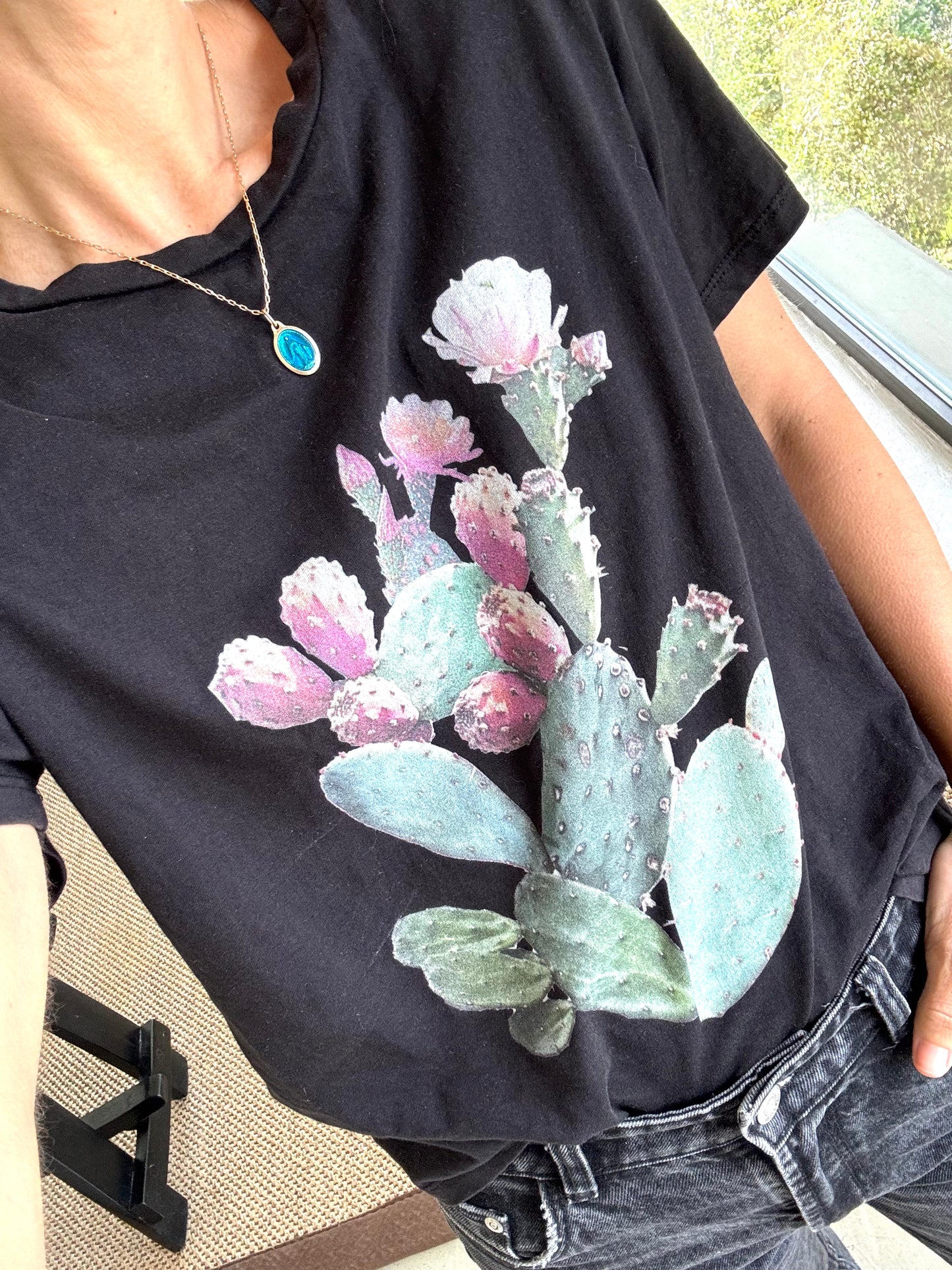 Polera Cactus negra