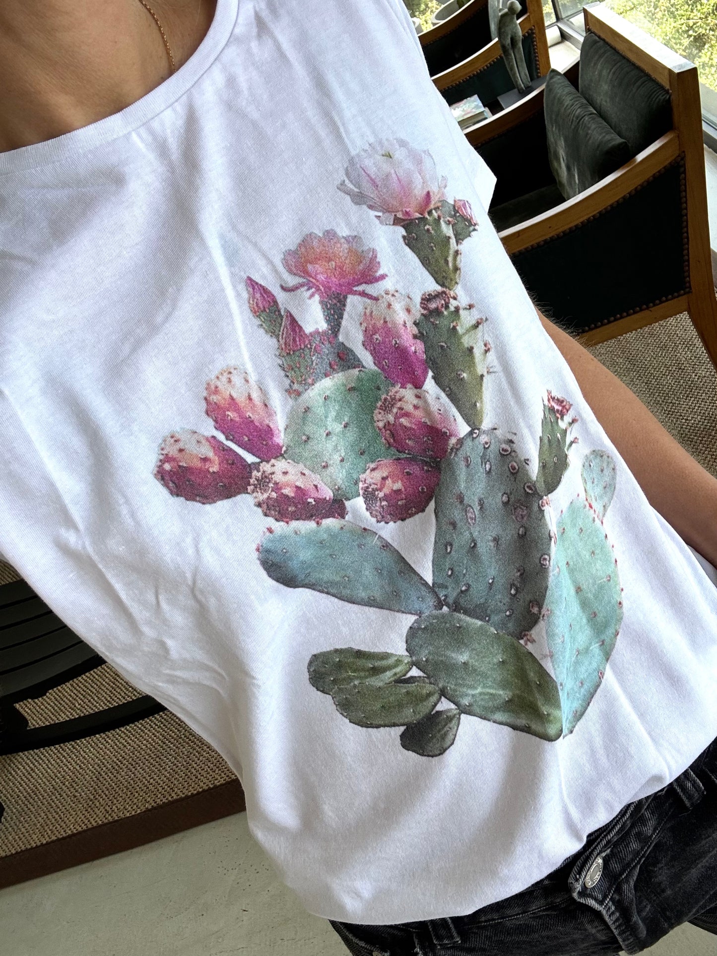 Polera Cactus blanca