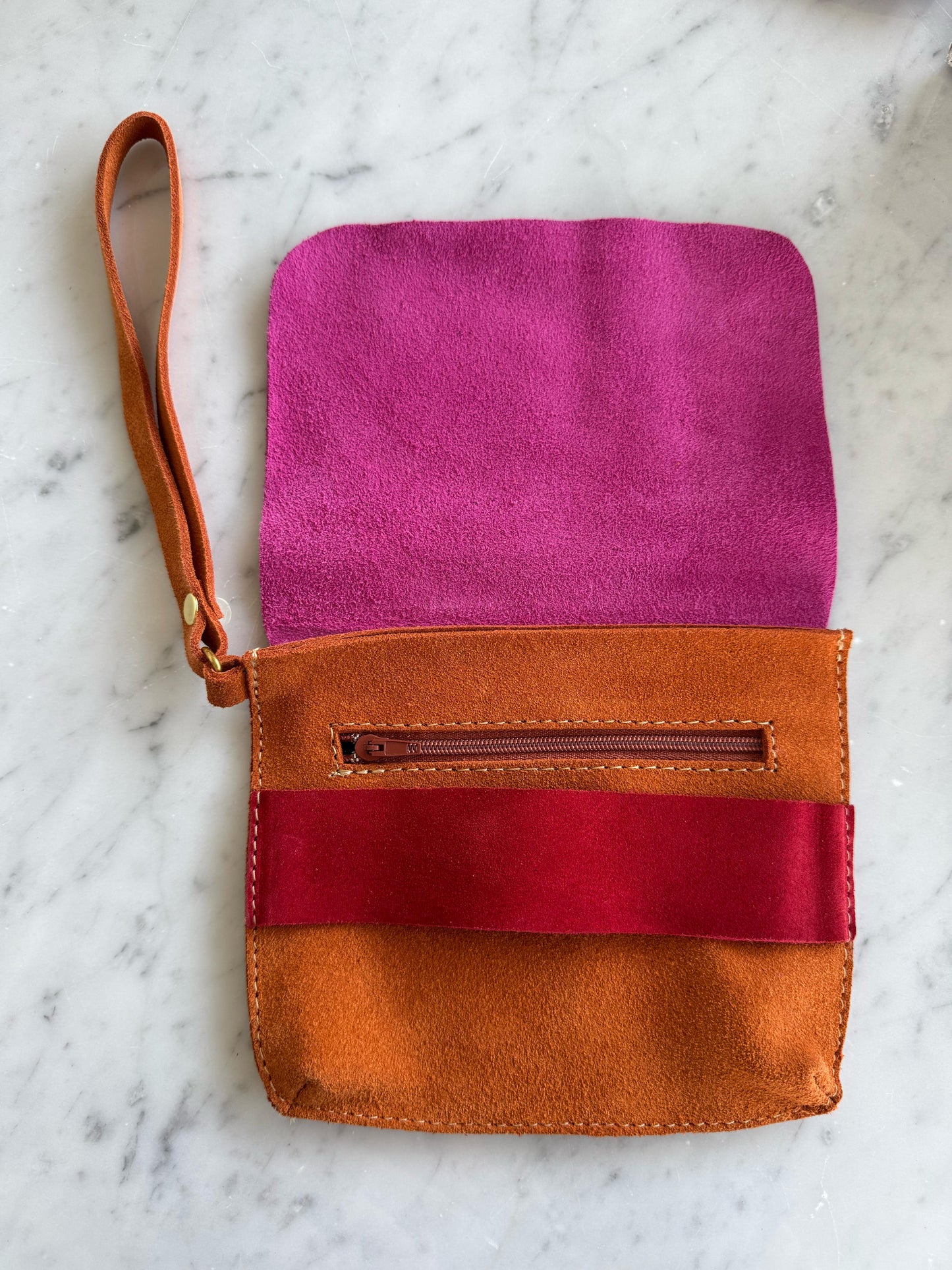 Naranja y fucsia
